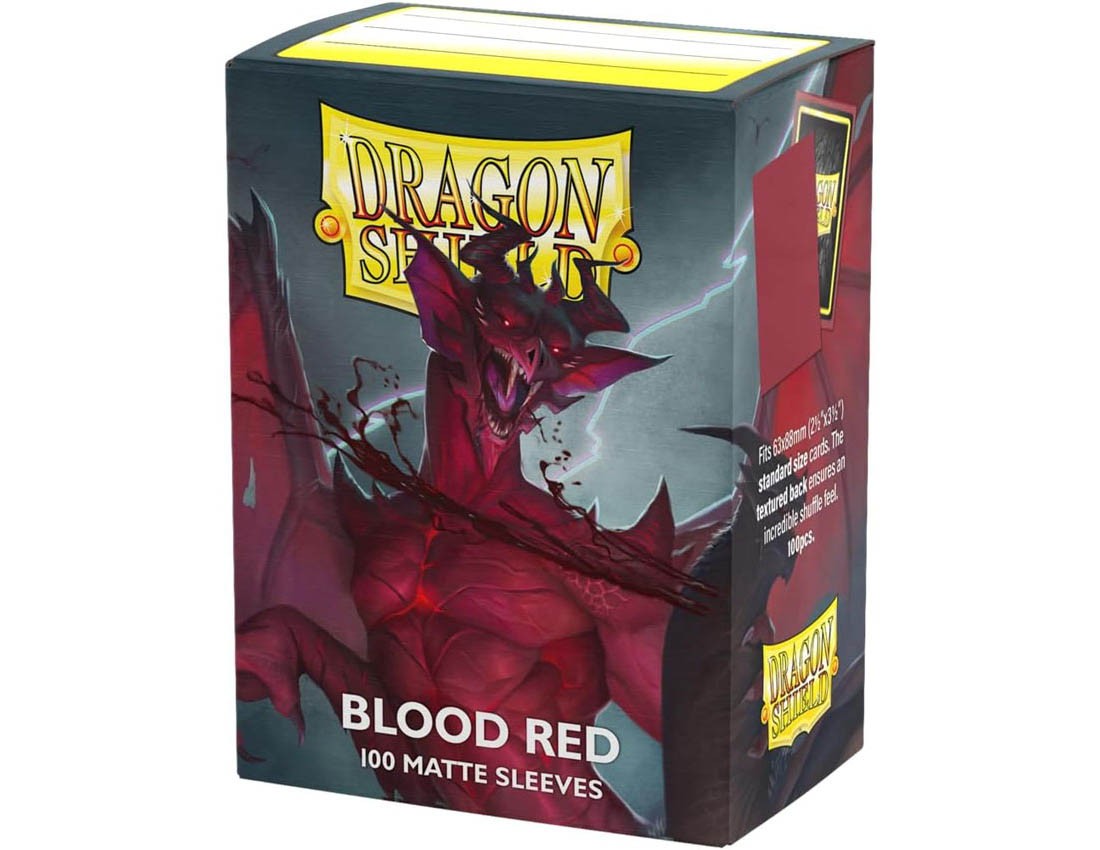 【ドラゴンシールド】AT-11050 ドラゴンシールド マット スタンダードサイズ-Blood Red(100枚入り)