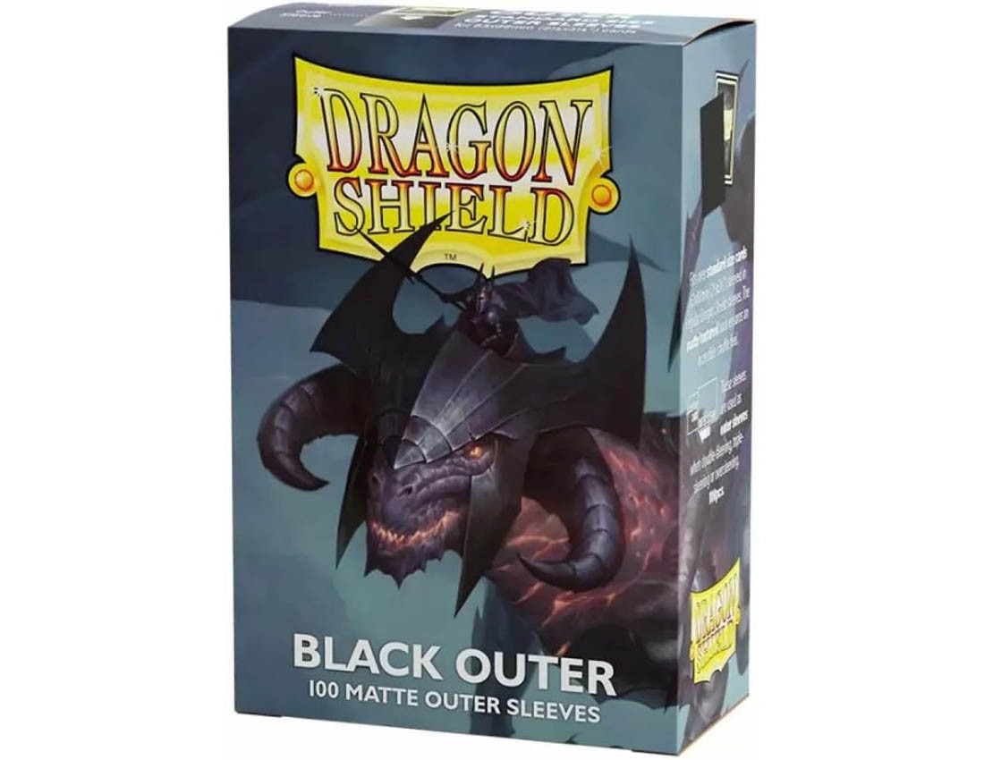 【ドラゴンシールド】AT-13003 ドラゴンシールド スタンダードサイズOuter Sleeves - Matte Black (100枚入り)